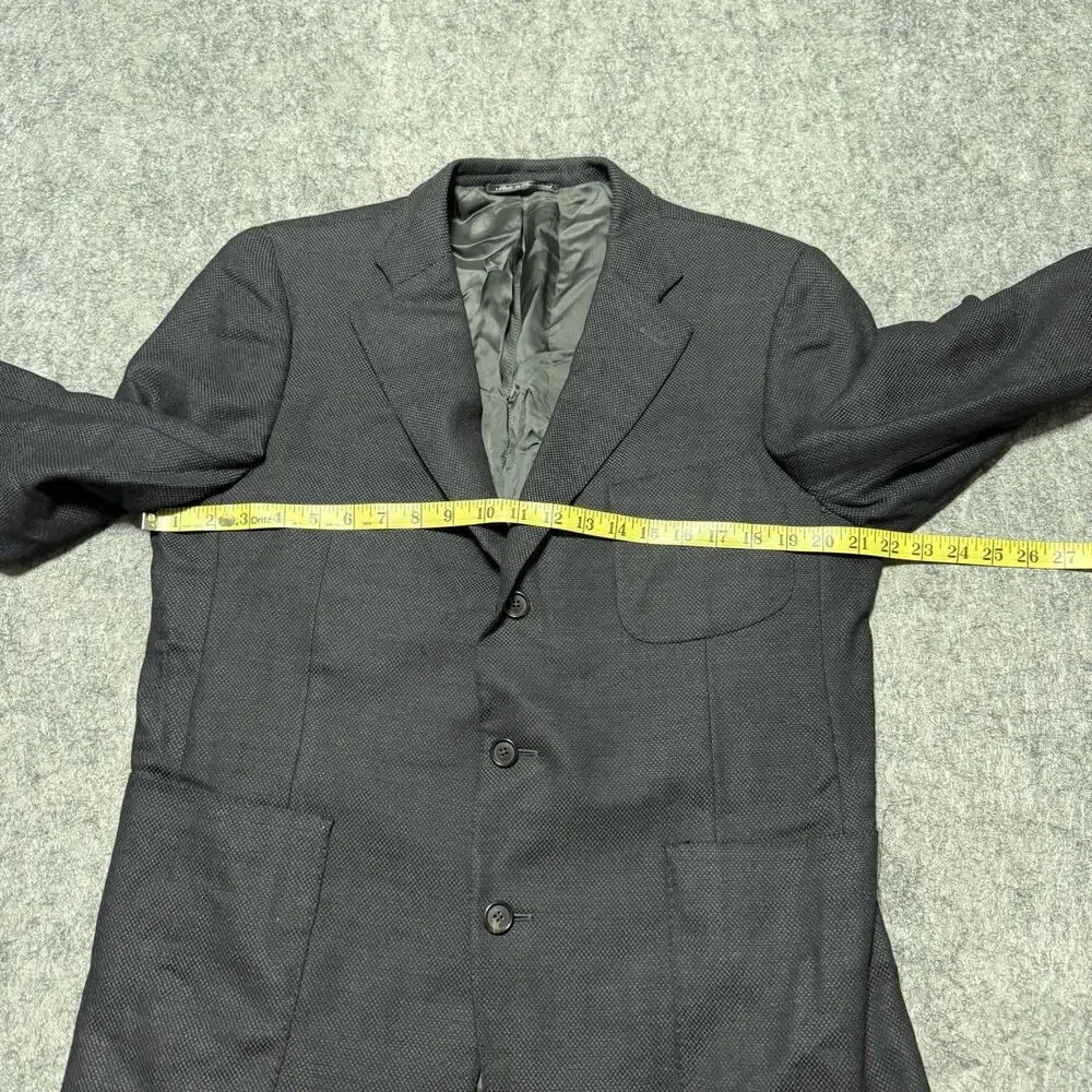 Vintage Ermenegildo Zegna Traveller Jacket Blazer Mens 56 EU 46 US Black Wool